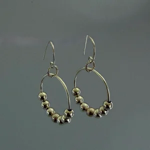 7 bead chakra dangle earrings