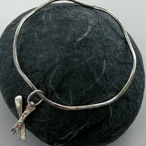 Julie ski ripple bangle with ski charm