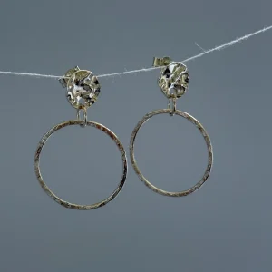 Keeping Faith stud dangles with large circle