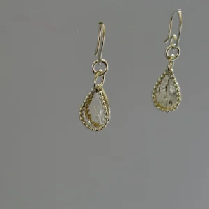 Terry teardrop double dangle earrings