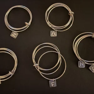 5 personalised bangles