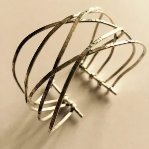 Silver strand bangle